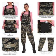 Women Desolve Bare Camo Neoprene Waders with 600g Insulated Rubber Boots