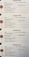 Harvest tags